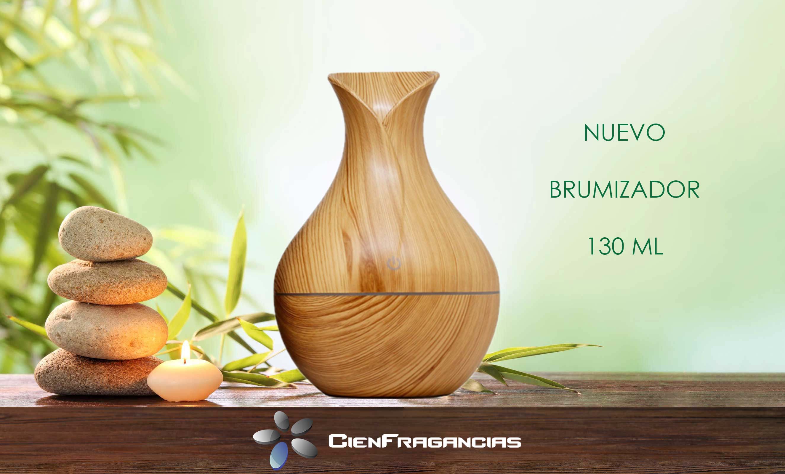 REF. BR1 Brumizador - Humidificador Ultrasonico MADERA 200 Ml -Cien  Fragancias